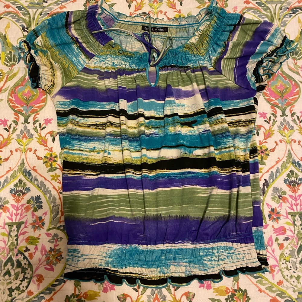Precious Multi Colored Top With Detail, Size L , … - image 1
